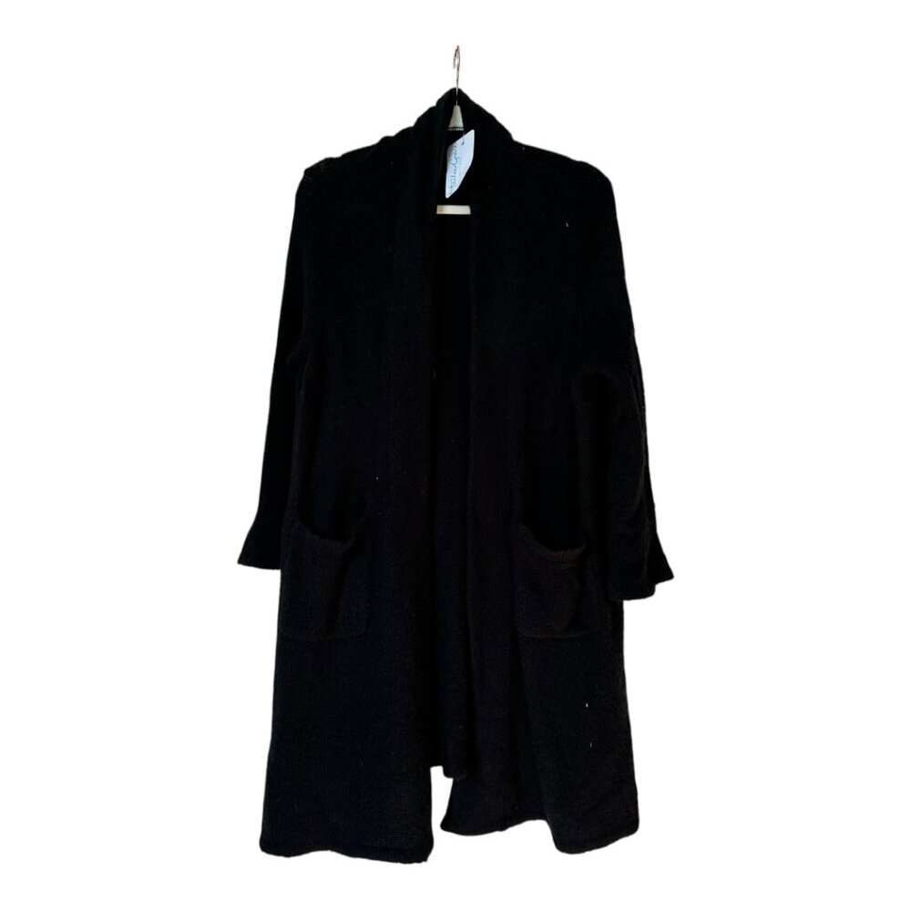 NWT Olivaceous Super Soft Black Open Front Cardigan Duster – Size Medium